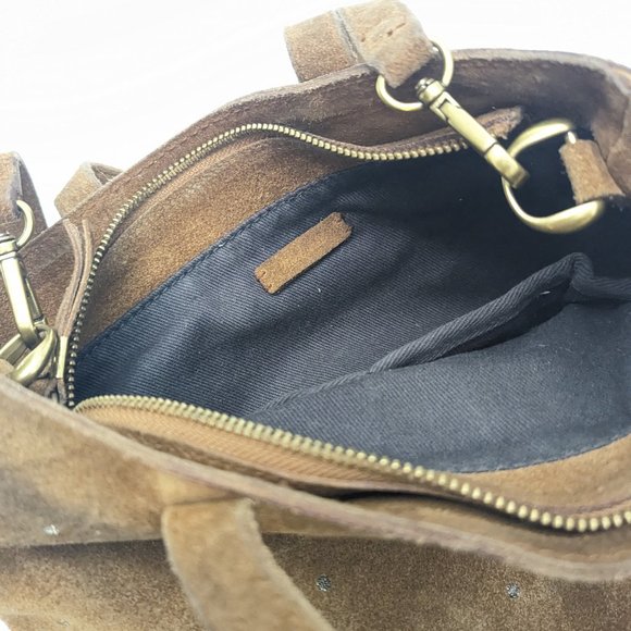Madewell Suede Purse w metal studs and removable adjustable shoulder strap - Picture 11 of 15